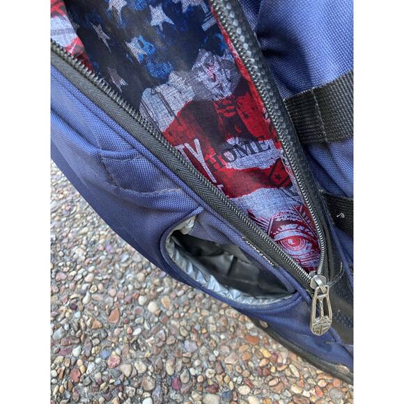 Subtle Patriot Golf Tier 1 Stand / Carry Bag 5-way Top Blue Used Pockets - Picture 8 of 12